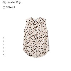 CAbi Black and White Polka Dot Top